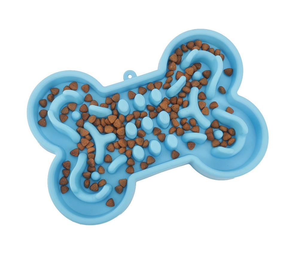 KFX-4926141 Pet Dog Slow Feeder Bowl - Anti-Choke Silicone Travel Design, Available in Small and Large Sizes