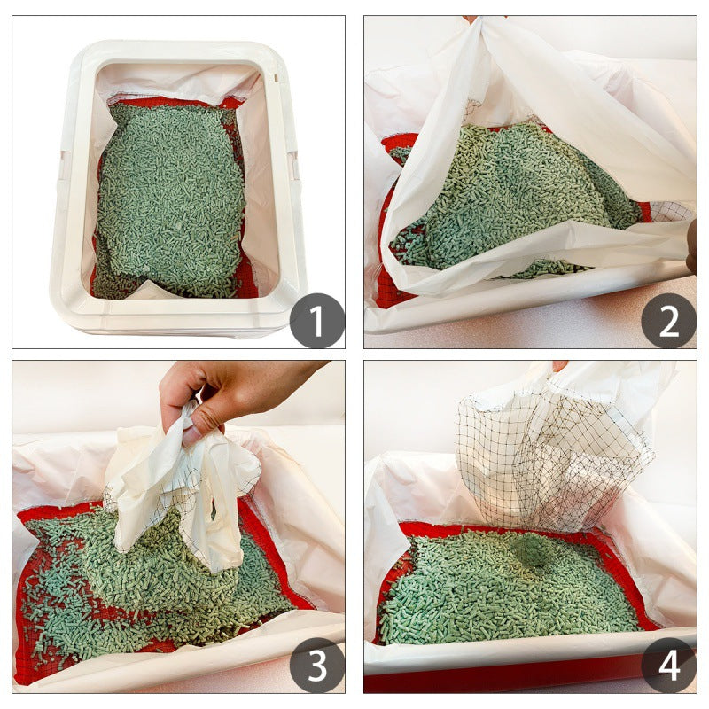 KFX-4927549 Cat Litter Sand Bag Filter Strainer Cleaning Tool - 10 Piece Set