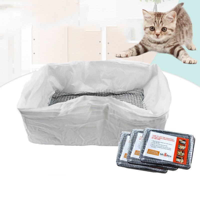 KFX-4927549 Cat Litter Sand Bag Filter Strainer Cleaning Tool - 10 Piece Set