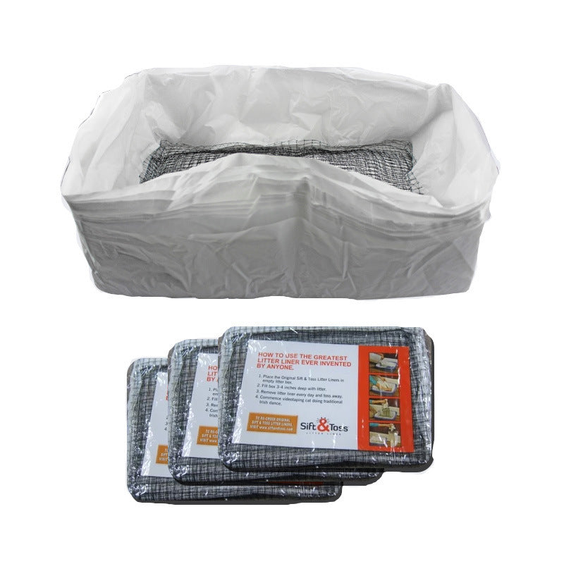 KFX-4927549 Cat Litter Sand Bag Filter Strainer Cleaning Tool - 10 Piece Set