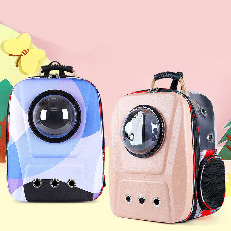 KFX-4928189 Breathable Large Capacity Portable Backpack for Cats, Fashionable EVA Design