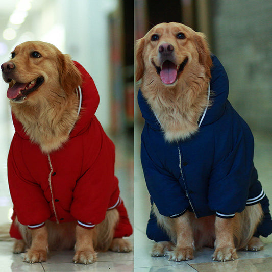 KFX-4929725 Casual Thick Cotton-Padded Dog Coat for Medium and Large Breeds