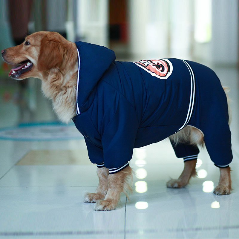 KFX-4929725 Casual Thick Cotton-Padded Dog Coat for Medium and Large Breeds