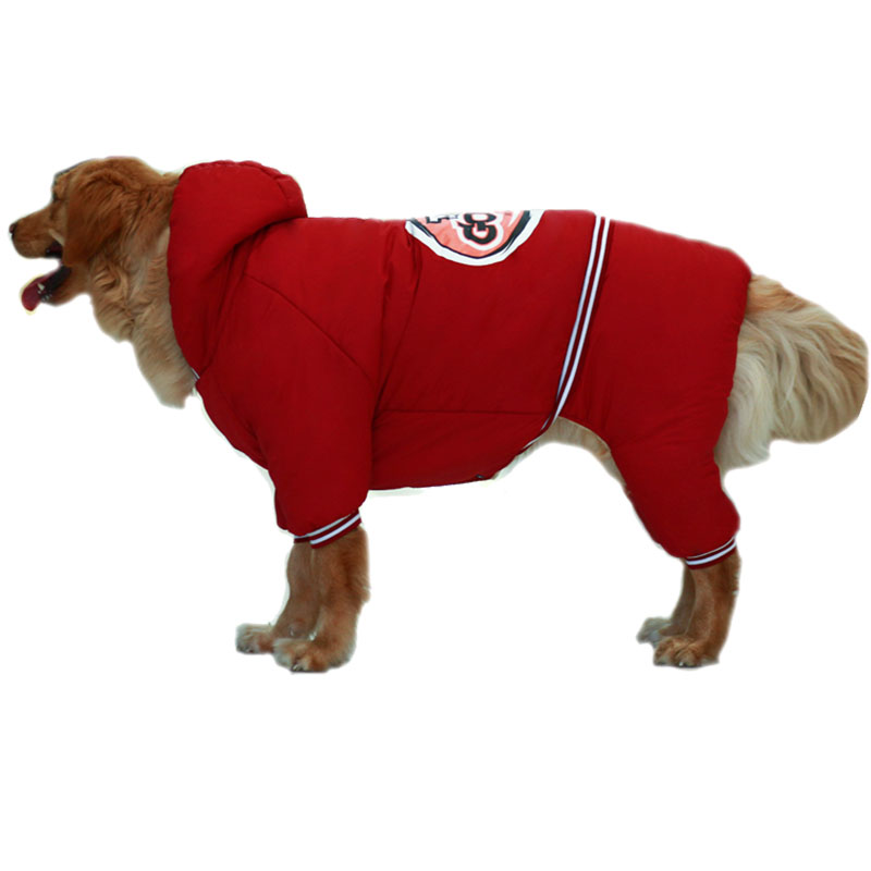 KFX-4929725 Casual Thick Cotton-Padded Dog Coat for Medium and Large Breeds