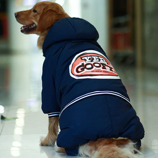KFX-4929725 Casual Thick Cotton-Padded Dog Coat for Medium and Large Breeds