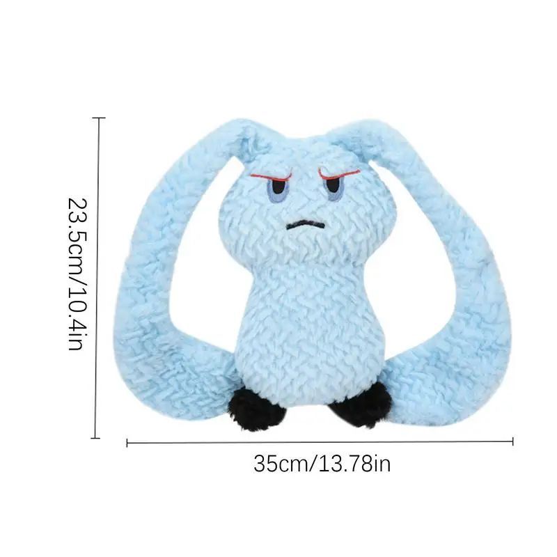 KFX-4931389 Plush Bunny Dog Teething Toy for Medium Small Puppies - Squeaky Chewable Stuffed Animal