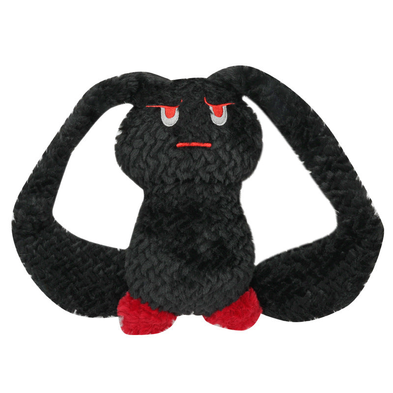 KFX-4931389 Plush Bunny Dog Teething Toy for Medium Small Puppies - Squeaky Chewable Stuffed Animal