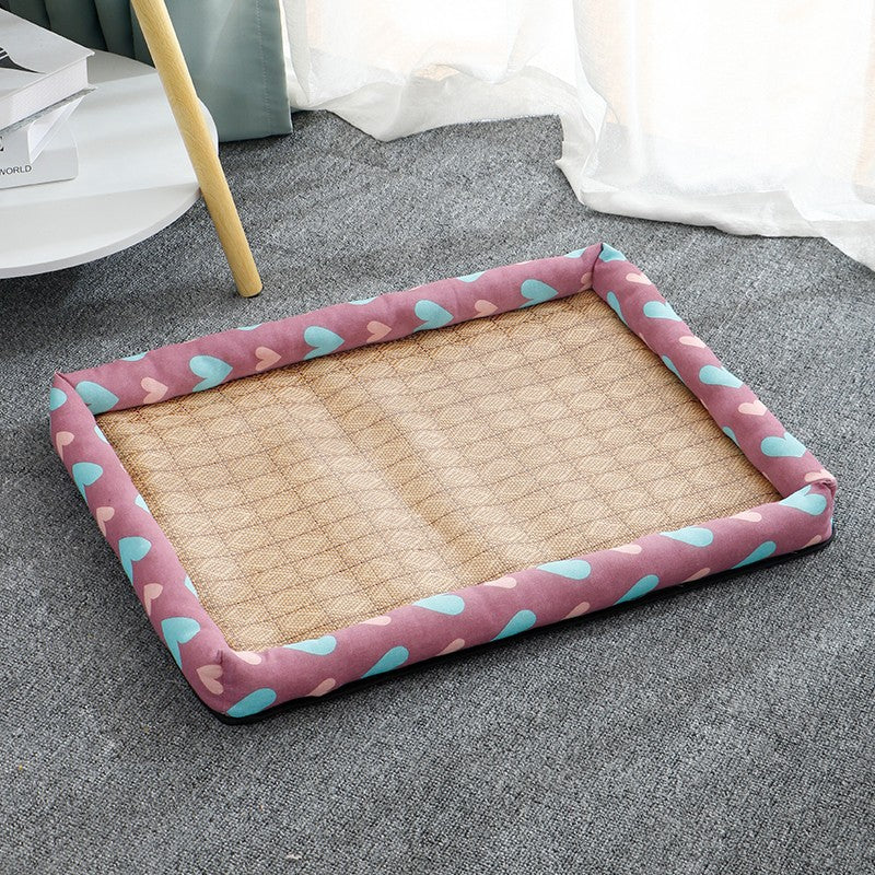KFX-4931773 Summer Linen Pet Mat Nest - Available in Various Styles and Sizes