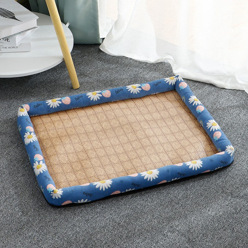 KFX-4931773 Summer Linen Pet Mat Nest - Available in Various Styles and Sizes