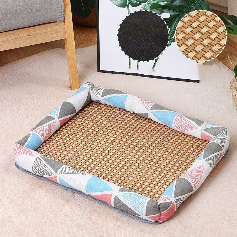 KFX-4931773 Summer Linen Pet Mat Nest - Available in Various Styles and Sizes