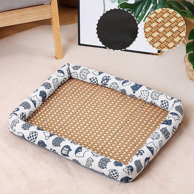 KFX-4931773 Summer Linen Pet Mat Nest - Available in Various Styles and Sizes