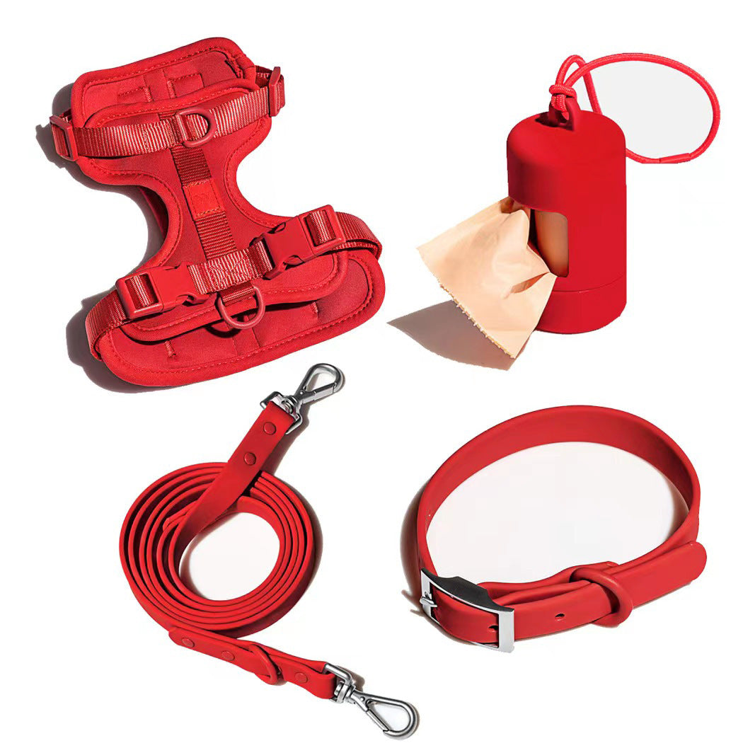 KFX-4933181 Tactical Waterproof Dog Collar and Leash Set with Chest Back Support in Various Colors