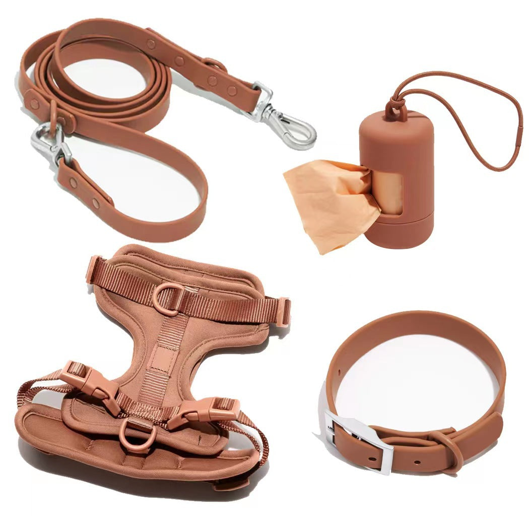 KFX-4933181 Tactical Waterproof Dog Collar and Leash Set with Chest Back Support in Various Colors