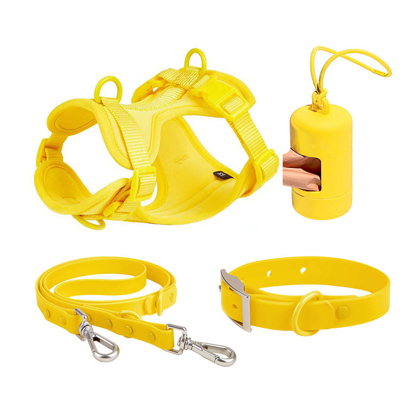 KFX-4933181 Tactical Waterproof Dog Collar and Leash Set with Chest Back Support in Various Colors