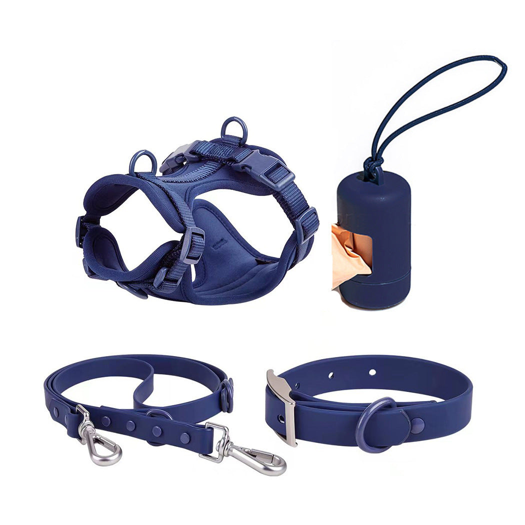 KFX-4933181 Tactical Waterproof Dog Collar and Leash Set with Chest Back Support in Various Colors