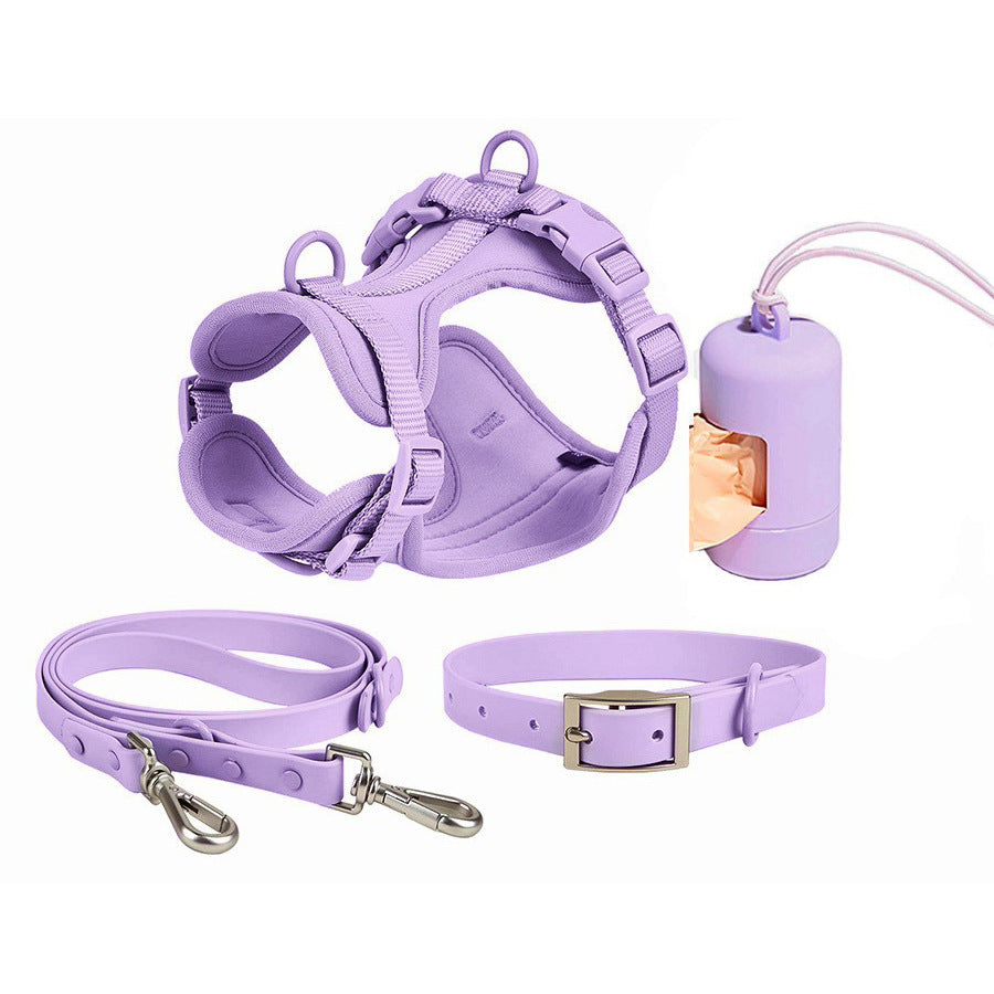 KFX-4933181 Tactical Waterproof Dog Collar and Leash Set with Chest Back Support in Various Colors