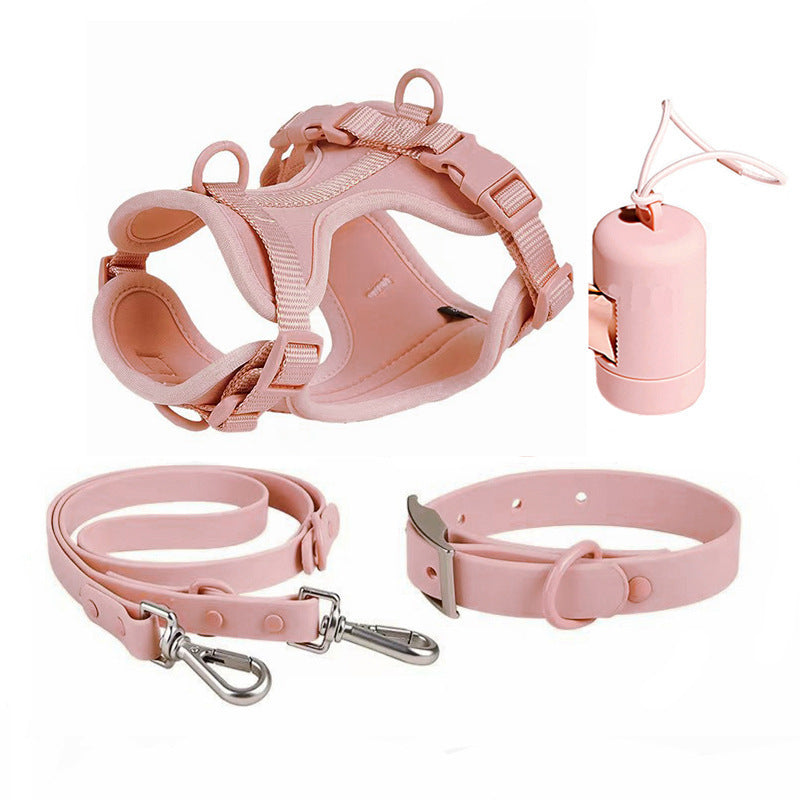 KFX-4933181 Tactical Waterproof Dog Collar and Leash Set with Chest Back Support in Various Colors