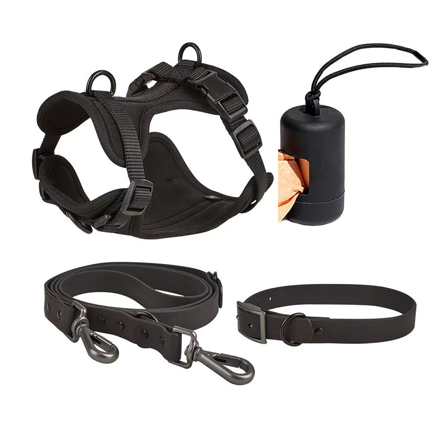 KFX-4933181 Tactical Waterproof Dog Collar and Leash Set with Chest Back Support in Various Colors