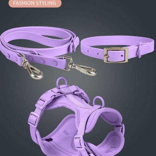 KFX-4933181 Tactical Waterproof Dog Collar and Leash Set with Chest Back Support in Various Colors