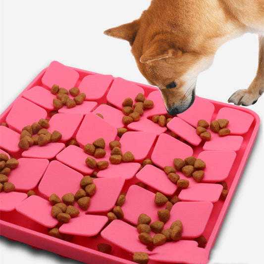 KFX-4933565 Silicone Licking Plate for Cats and Dogs - Slow Feed Tableware in Various Colors