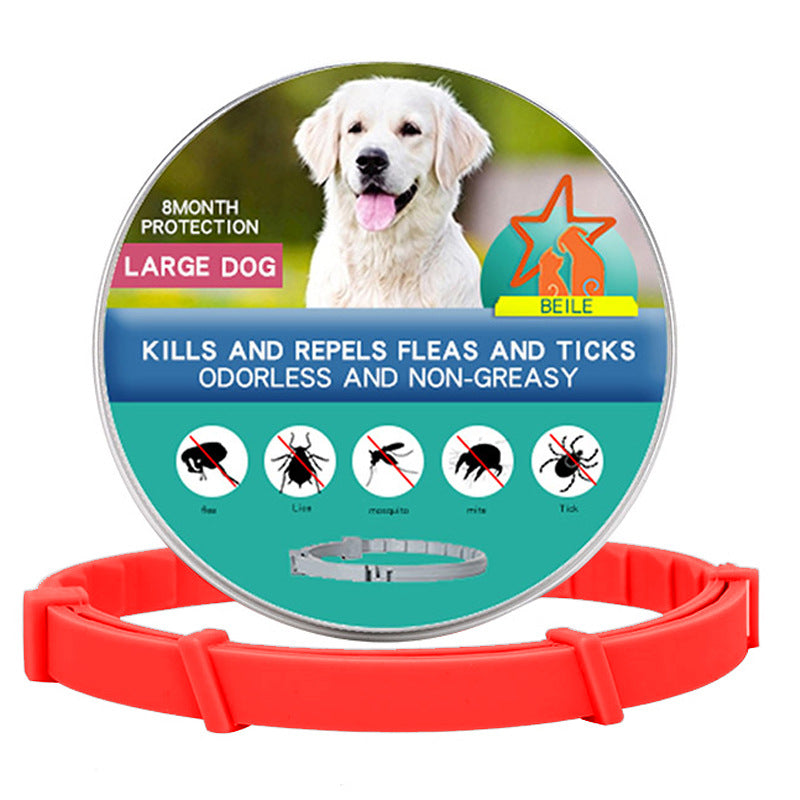 KFX-4933693 Flea Preventing Silicone Collar for Small to Large Dogs and Cats in Various Colors