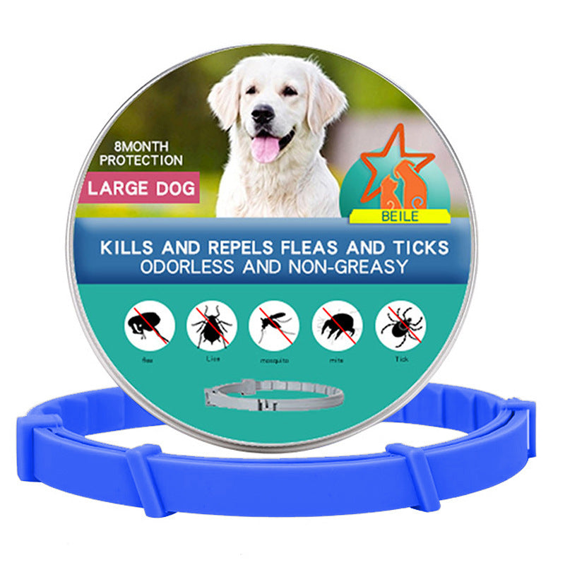 KFX-4933693 Flea Preventing Silicone Collar for Small to Large Dogs and Cats in Various Colors