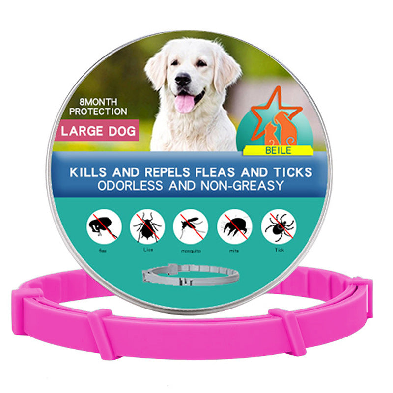 KFX-4933693 Flea Preventing Silicone Collar for Small to Large Dogs and Cats in Various Colors