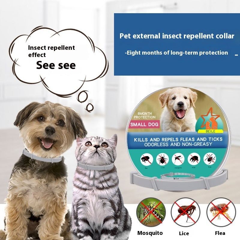 KFX-4933693 Flea Preventing Silicone Collar for Small to Large Dogs and Cats in Various Colors