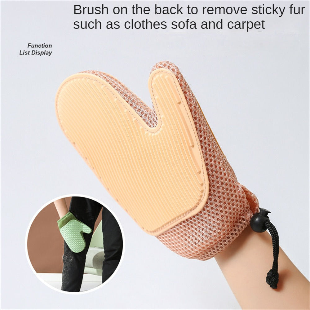 KFX-4934973 Pet Grooming Hair Removal Glove - Multi-Use Mitt for Shedding, Bathing, and Daily Combing