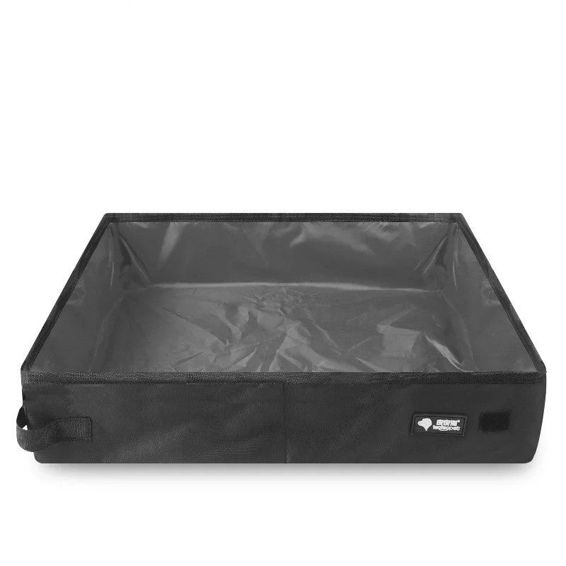 KFX-4935357 Foldable Portable Cat Litter Box in Red and Black – Small and Large Sizes Available