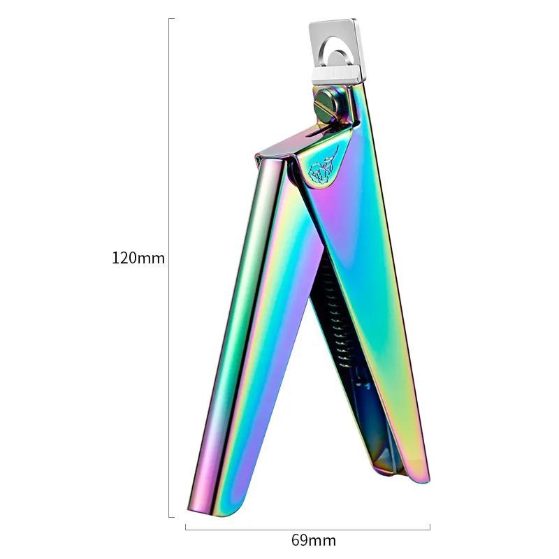 KFX-4935485 Stainless Steel UV Gel Nail Tips Trimmer Cutter Tool – Rainbow Finish