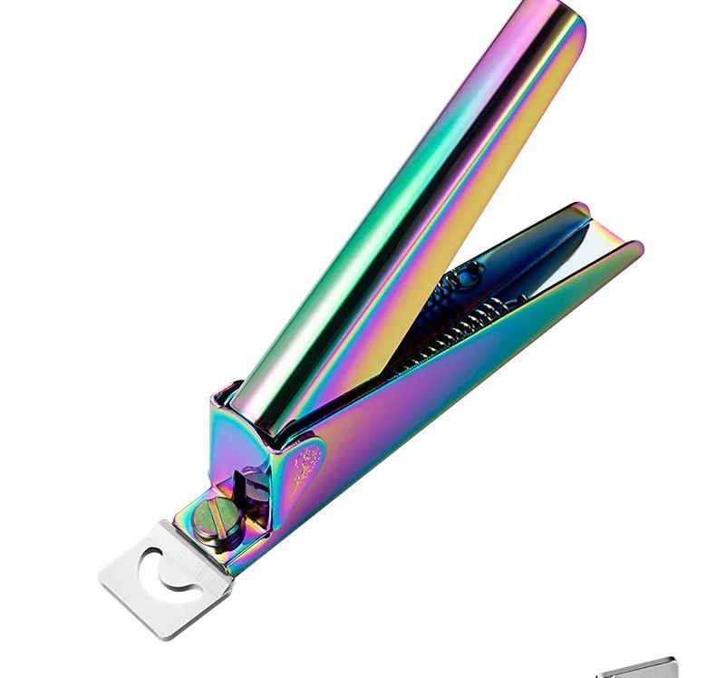 KFX-4935485 Stainless Steel UV Gel Nail Tips Trimmer Cutter Tool – Rainbow Finish