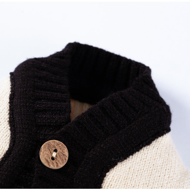 KFX-4936253 Warm Knit Dog Sweater with Monster Pattern for Small to Medium Pets - Cozy and Breathable Cardigan for Fall and Winter