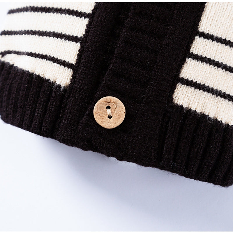 KFX-4936253 Warm Knit Dog Sweater with Monster Pattern for Small to Medium Pets - Cozy and Breathable Cardigan for Fall and Winter