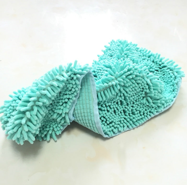 KFX-4937149 Extra Large Chenille Pet Bathing Towel - Quick-Drying & Highly Absorbent 60cm x 85cm