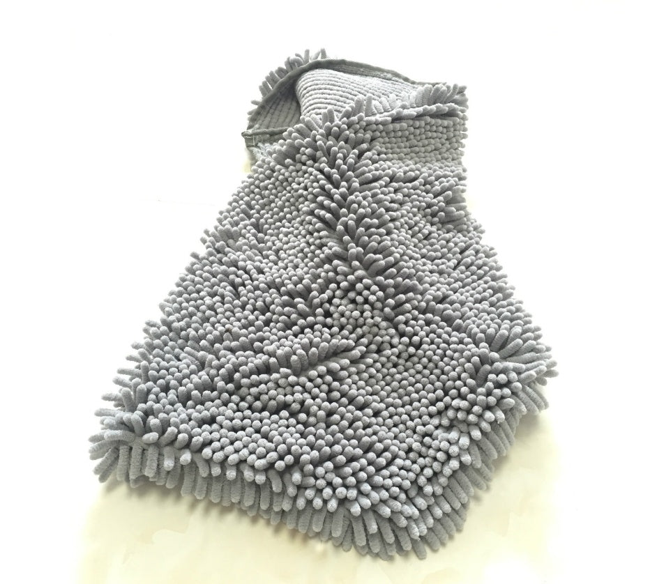 KFX-4937149 Extra Large Chenille Pet Bathing Towel - Quick-Drying & Highly Absorbent 60cm x 85cm