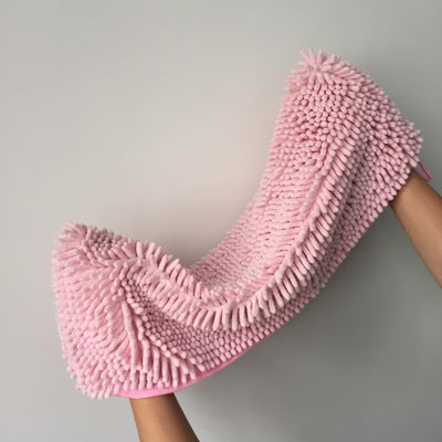 KFX-4937149 Extra Large Chenille Pet Bathing Towel - Quick-Drying & Highly Absorbent 60cm x 85cm