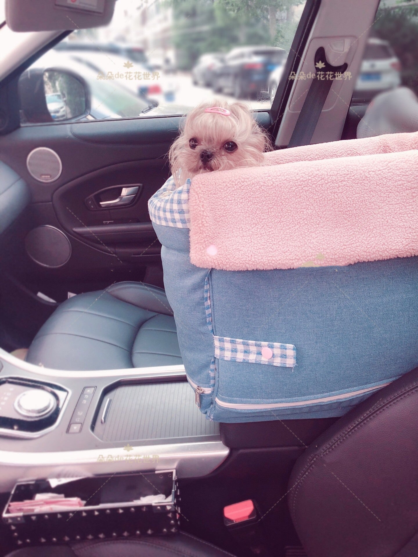 KFX-4937533 Portable Dog Car Seat with Removable Washable Cover for Pets Up to 6kg