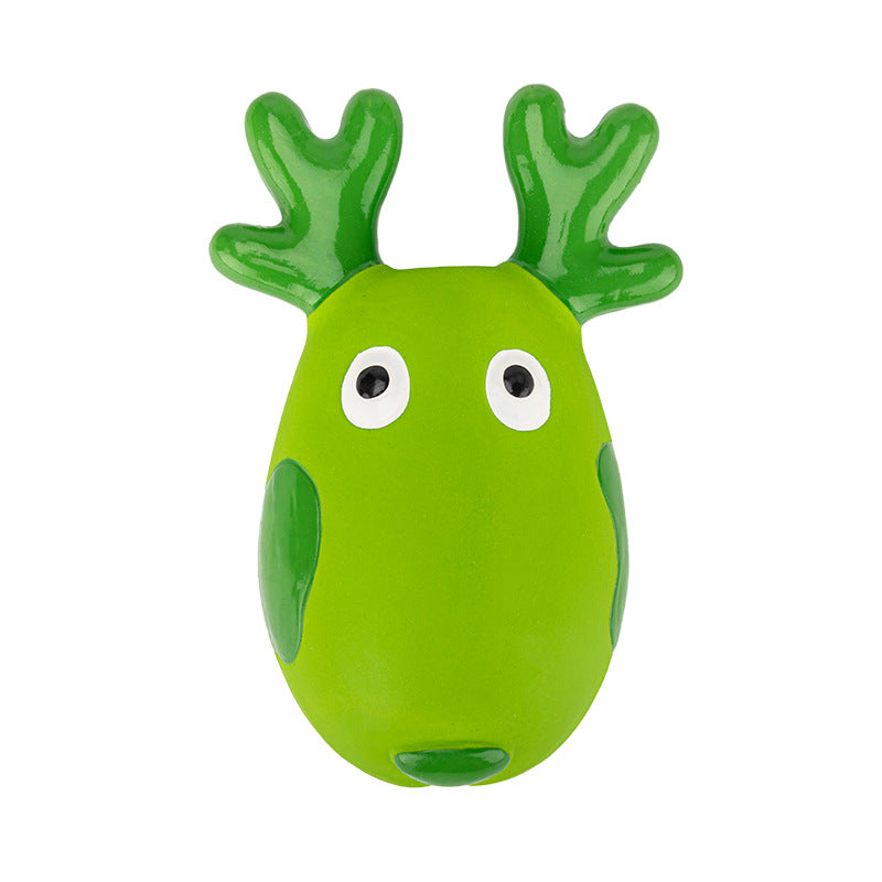 KFX-4938301 Latex Deer Sound Toy - Bite Resistant Pet Plaything, 75G