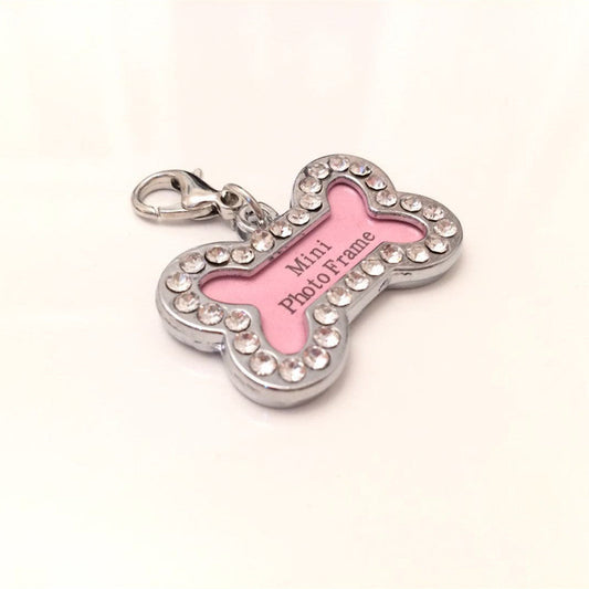 KFX-4940093 Metal Dog Pendant with Diamond Pattern - Universal Jewelry for All Seasons