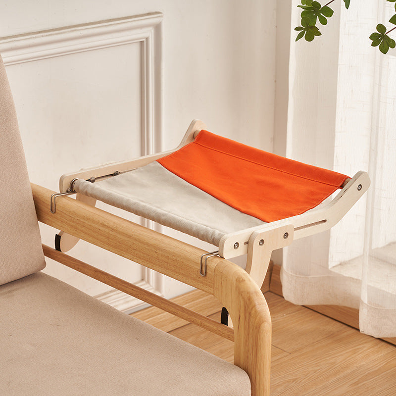 KFX-4944829 Hanging Cats Bed for Balcony Window - Multi-Layer Plywood with Cotton Hemp Cloth
