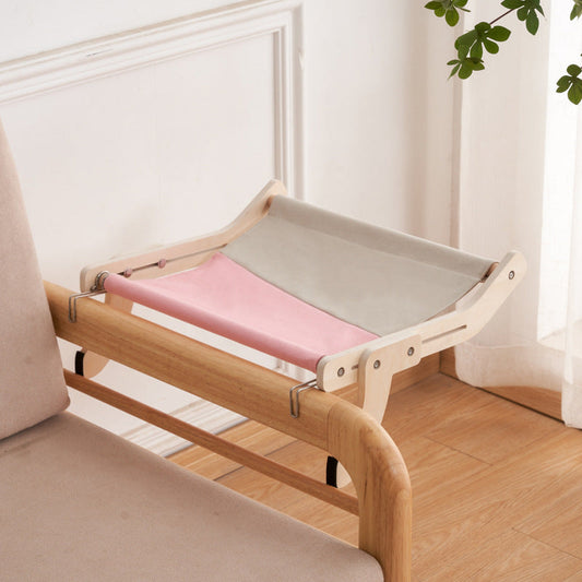 KFX-4944829 Hanging Cats Bed for Balcony Window - Multi-Layer Plywood with Cotton Hemp Cloth