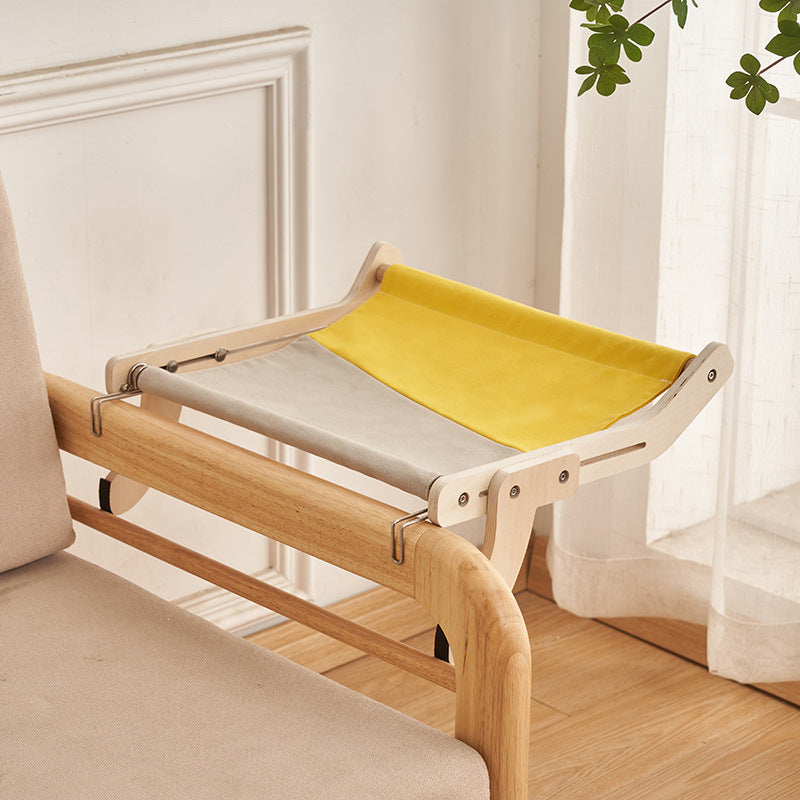 KFX-4944829 Hanging Cats Bed for Balcony Window - Multi-Layer Plywood with Cotton Hemp Cloth