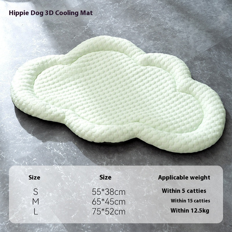 KFX-4947261 Breathable 3D Cool Dog Mat - Ice Pad Kennel with Wooden Design, Multiple Sizes Available