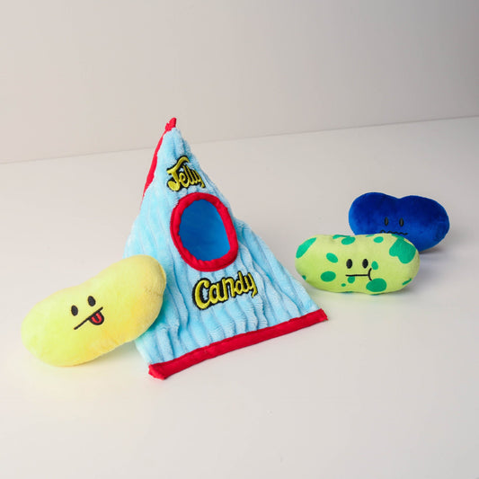 KFX-4948029 Plush Tibetan Food Toy Set for Dogs - Jelly Candy Design with Vocal Features