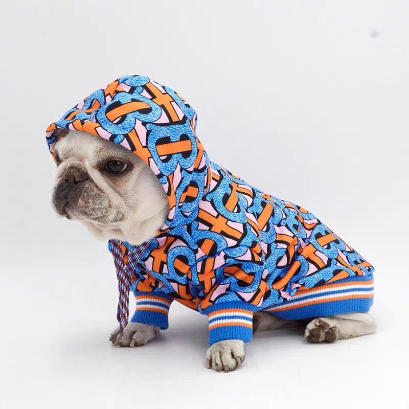 KFX-4948285 Stylish Blue Sweater for Dogs and Hairless Cats - Sizes XXS to XXL, Made of Polyester