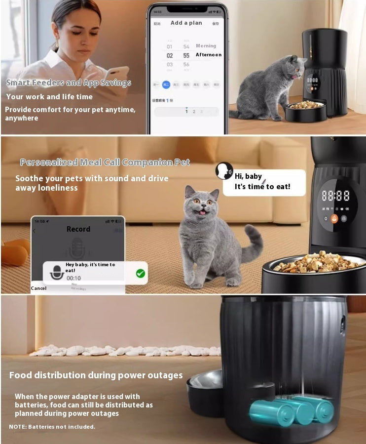 KFX-4949181 Automatic Smart Pet Feeder with Remote Timing and Portion Control
