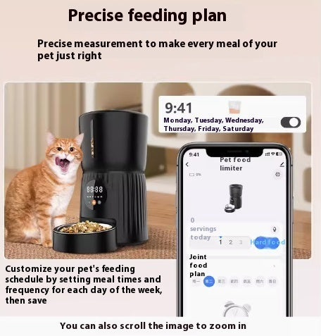 KFX-4949181 Automatic Smart Pet Feeder with Remote Timing and Portion Control