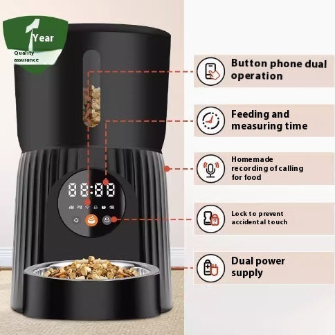 KFX-4949181 Automatic Smart Pet Feeder with Remote Timing and Portion Control