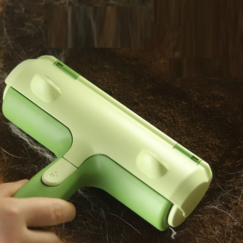 KFX-4954557 Pet Hair Cleaner with Bidirectional Bristles - Versatile ABS Tool for Sofas, Bedsheets, and Carpets